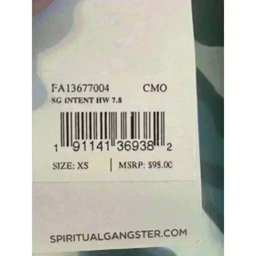 Spiritual Gangster Women's Intent Yoga Camo Leggings Light Greens blue Sz XS NWT - Picture 5 of 7